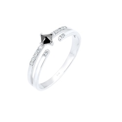 Elli Modern Zirkonia Kristalle 925 Silber Ringe   Damen 