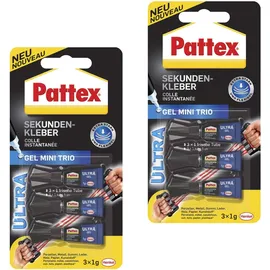 Pattex Sekundenkleber Ultra Gel Mini Trio 1 g