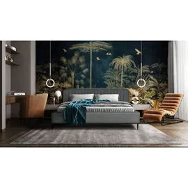 Fun Möbel Polsterbett Doppelbett Miami 140x200cm Komplettset In Stoff Now Or Never Dunkelgrau, Textil, 140x200 cm, Schlafzimmer, Betten, Polsterbetten