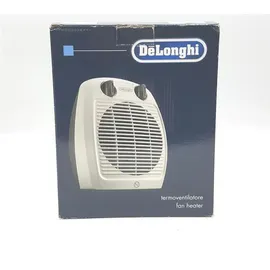 De'Longhi HVA3220 Elektrischer Heizlüfter, geräuschlos, 2 Leistungsstufen, Tropfschutz, Thermostat, Griff, Frostschutz, doppelte Isolierung, weiß