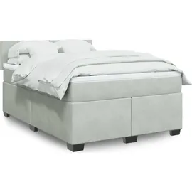 vidaXL Boxspringbett 140 x 200 cm Hellgrau
