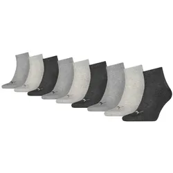 PUMA Unisex Socken, 9er Pack - Sport Quarter Sock, ECOM Mehrfarbig 35-38