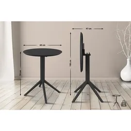 CLP Gartentisch Ø 60 x 74 cm Schwarz