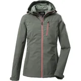 KILLTEC Damen Softshelljacke/Outdoorjacke mit Kapuze KOS 89 WMN SFTSHLL JCKT, 44, in Grau sage,