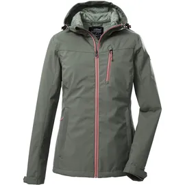 KILLTEC Damen Softshelljacke/Outdoorjacke mit Kapuze KOS 89 WMN SFTSHLL JCKT, 44, in Grau sage,