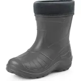 Ladeheid Gummistiefel Kinder federleichte und wasserdichte Eva Thermo Regenstiefel Gummistiefel gefüttert KL050 (Graphite, 22 EU)