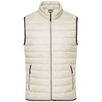 Men's Down Vest Leichte Daunenweste im klassischen Design weiß, Gr. M