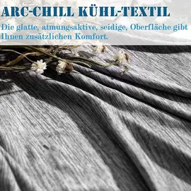 Woltu Sommerdecke Selbstkühlende Decke Mikrofaser Arc-Chill, Kühldecke mit Q-max0.45, Kühl und Hautfreundlich, weiche Sofadecke Reisedecke 150 x 200cm Grau
