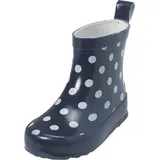 Playshoes Gummistiefel PUNKTE halbhoch in marine, Gr.18