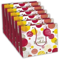 Clairefontaine 6x Happy Birthday rosa, 32484-6C