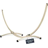 Potenza Gestell Outdoor Hängemattengestell XXL 365cm, 220kg I Gestell für Hängematten, Rahmen aus Verzinkter Stahl wetterfest (Ecru)