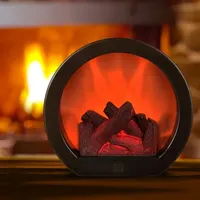 Mini-kamin, Tischkamin, Elektrischer Flammenloser Kamin, Realistischer Led-flammenloser Kamin, Usb-/batteriebetriebener Elektrischer Tischbrenner, Feuereffekt