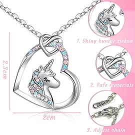 luxuskollektion Einhorn Kette Mädchen Einschulung Schulanfang