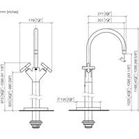 Dornbracht TARA Waschtisch-Einlochbatterie Dark Brass gebürstet