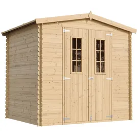 TIMBELA Gartenhaus M369C+M367G 2,36 x 2,26 m Beige