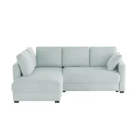 bobb Ecksofa mit Boxspringpolsterung  Lisa de Luxe , blau , Maße (cm): B: 235 H: 90 T: 184.0