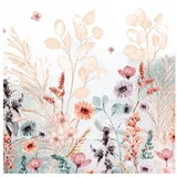 Home fashion Papierserviette Flowers Natural, (20 St), 33 x 33 cm, 20 Stück