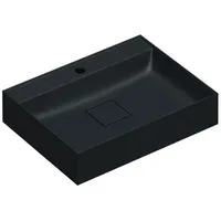 Doporro Waschbecken Aufsatzwaschbecken Hängewaschbecken aus Mineralguss bth: 50×38×12cm Waschplätze