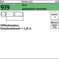 F. REYHER Nchfg. GmbH & Co. KG Stiftschraube DIN 939 M10 x 45 8,8 50 Stück