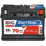 Autobatterie Start-Stop 12V 70Ah 800A BIG AGM Batterie Automatik statt 68Ah 65Ah