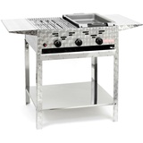 Edelstahl-Brenner Gasgrill Gasbräter stationär 3-flammig 11kW BBQ Neu GT3STAP