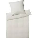 ELEGANTE Solid Stripe wollweiß 155 x 220 + 80 x 80 cm