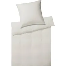 ELEGANTE Solid Stripe wollweiß 155 x 220 + 80 x 80 cm