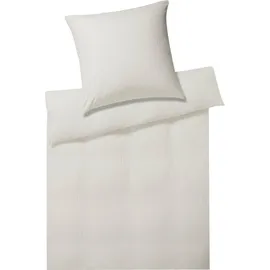 ELEGANTE Solid Stripe wollweiß 155 x 220 + 80 x 80 cm