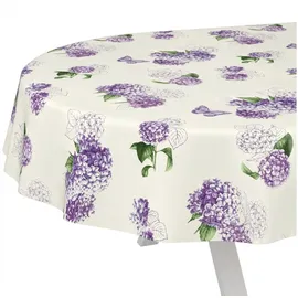 ANRO Wachstuchtischdecke abwaschbar Oval 200 x 140 cm Lila