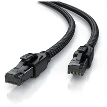 Primewire Patchkabel CAT 8 mit Baumwollmantel, Gigabit Ethernet LAN Kabel, 40 Gbit/s S/FTP PIMF Netzwerkkabel - 10m