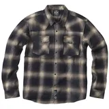 West Coast Choppers Outlaw Flannel Langarmhemd Olive / Beige L