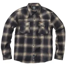 West Coast Choppers Outlaw Flannel Langarmhemd Olive / Beige L