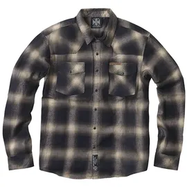 West Coast Choppers Outlaw Flannel Langarmhemd Olive / Beige L