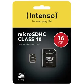 Intenso microSD Class 10 16 GB + microSD-Adapter