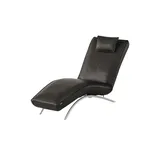 KOINOR Relaxliege Leder 70 x 95 x 175 cm Braun elektrisch mit Kissen