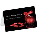 LUMA Weihnachtskarte Weihnachtskugel rot DIN B6