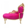 Casa Padrino Barock Kinder Chaiselongue Pink/Gold  - Kindermöbel