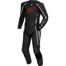 FLM Sports Lederkombi Assen 2-tlg. schwarz/rot 50 – Motorradbekleidung – Sport Motorradbekleidung