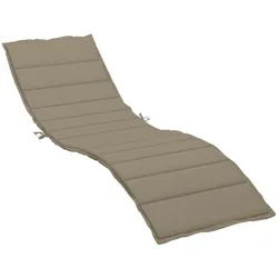 vidaXL Sonnenliegen-Auflage Taupe 200x70x4 cm Stoff