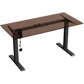 Ergo Office Sitz-Steh-Schreibtisch Tischgestell Elektrisch Höhenverstellbarer Schreibtisch max. Höhe 123 cm Touchpanel Bürotisch bis 70kg ohne Tischplatte Schwarz