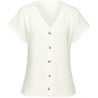 LASCANA Kurzarmshirt Damen creme Gr.36/38