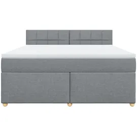 vidaXL Boxspringbett 180 x 200 cm Hellgrau
