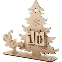 Holz-adventskalender Diy Tischkalender Weihnachten Countdown-kalender Heimdekor