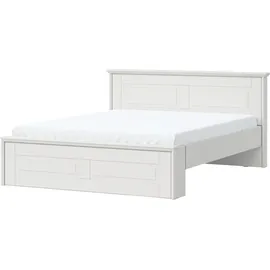 Home Affaire Bettgestell HOME AFFAIRE "Evergreen, UV lackiertes MDF, FSC-zertifiziert, Made in Europe", weiß (elfenbein weiß, elfenbein weiß, elfenbein weiß), B:177cm H:93cm L:219cm, Betten, Bettgestell, Holzbett im klassischen Landhaus Stil, 160x200cm Liegefläche