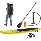 SUP Stand Up Paddle Board 305x71 cm Surfboard gelb aufblasbar + Paddel + Zubehör