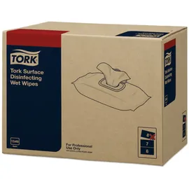 TORK Feuchte Desinfektionstücher für Oberflächen Weiß, dermatologisch getestet, |