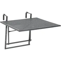 Greemotion Balkonhängetisch 70 x 88 x 47-79 cm Grau