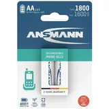 Ansmann Telefon Akku AA, 2 Stück, 1600 mAh 1,2V NiMh