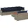 vidaXL Gartensofa-Set 9-tlg. grau