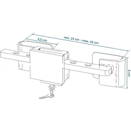 Preiswert & Gut Containerschloss 2er Set verstellbar 23–42 cm aus gehärtetem Stahl